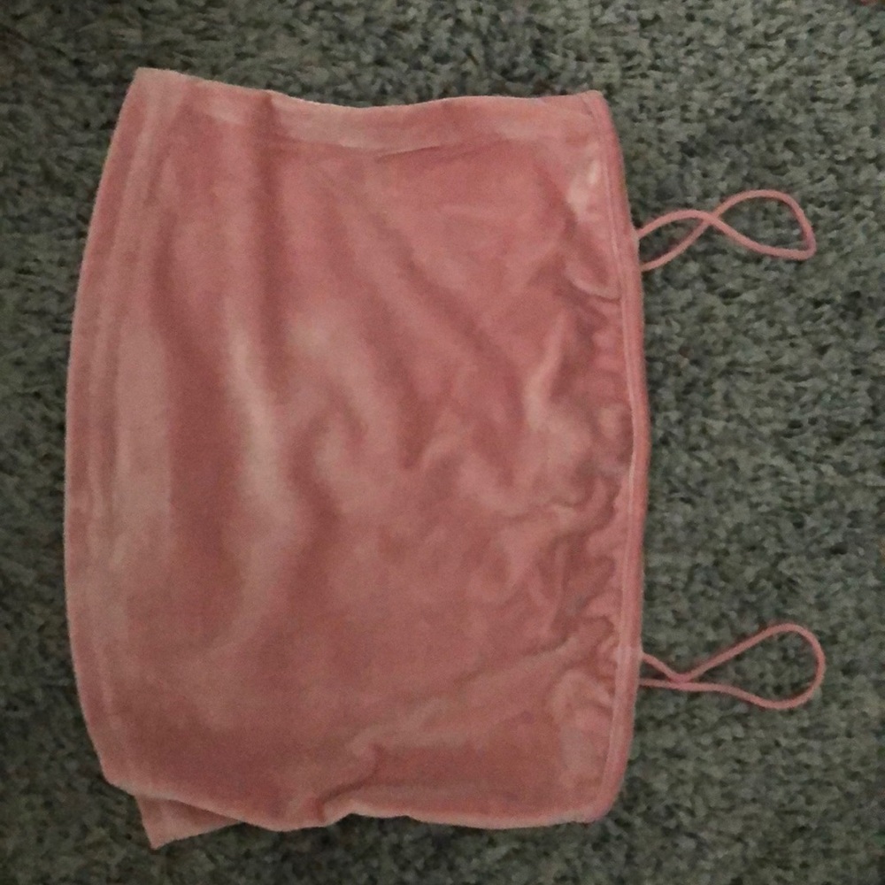 Pink velvet top